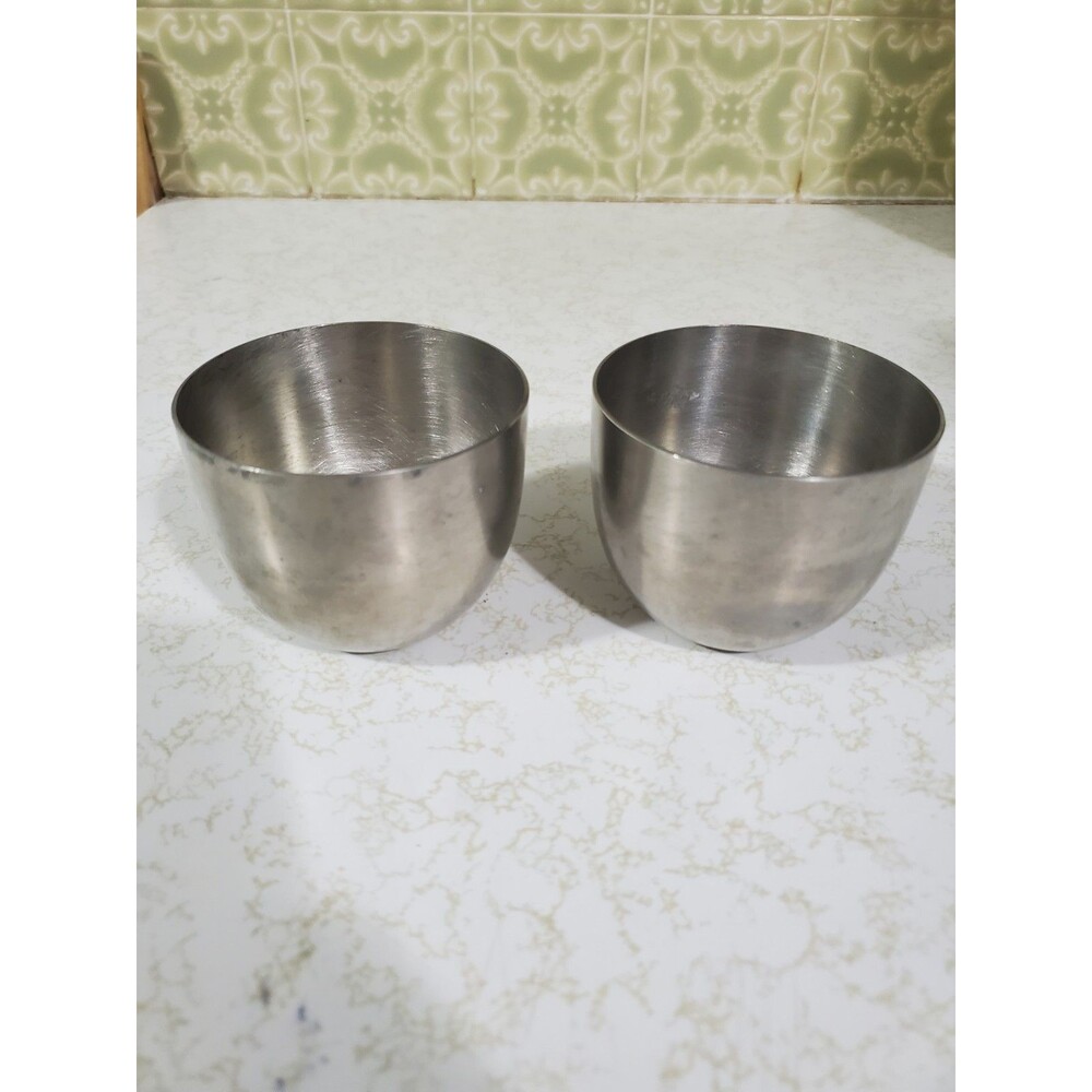 Jefferson Cups Stieff Pewter P-50 Set of 2 Silver 2.5" Tall